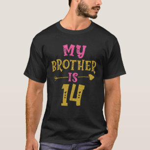 Herz 14. Tag für Bruder von Schwester Bruder T-Shirt