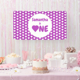 Herz 1. Geburtstag Banner