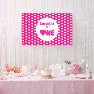 Herz 1. Geburtstag Banner