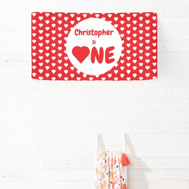 Herz 1. Geburtstag Banner (InSitu)