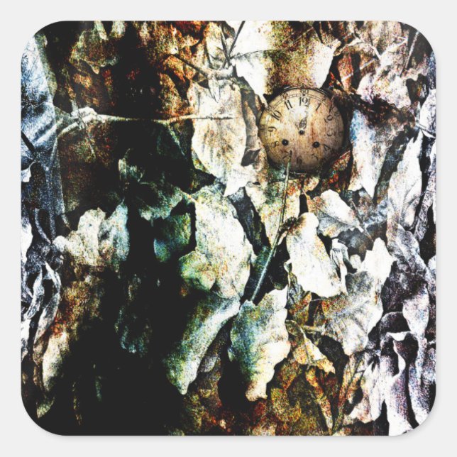 Herz 2012 quadratischer aufkleber (Vorderseite)