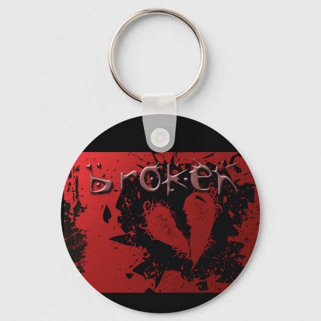 Herz-239667 gebrochene Liebe Unglück abstrakt Schlüsselanhänger (Vorderseite)