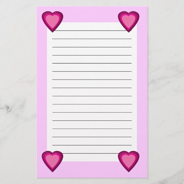 Herz 5 briefpapier (Vorderseite)