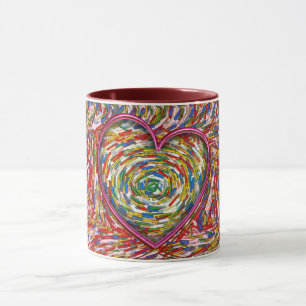 Herz Abstrakt Sprinkles Liebe Tasse