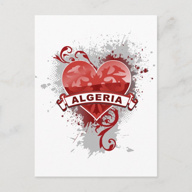 Herz Algerien Postkarte (Vorderseite)