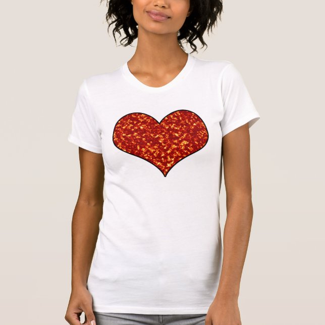 Herz am Feuer T-Shirt (Vorderseite)