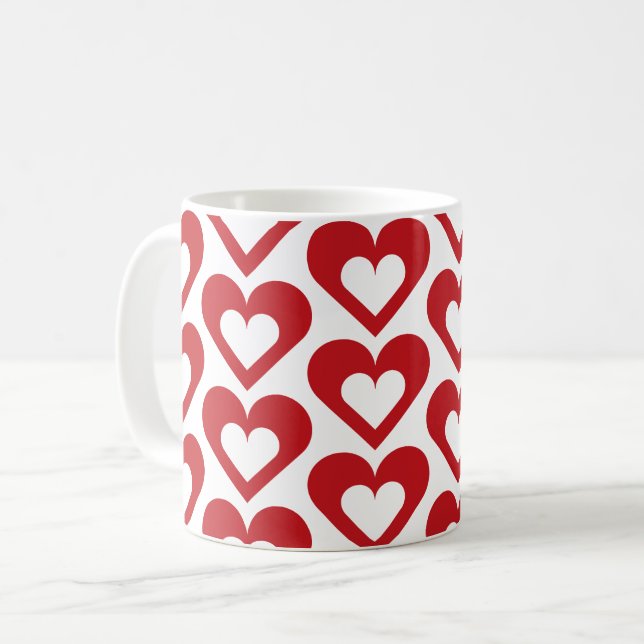 Herz am Herzen Kaffeetasse (Vorderseite Links)