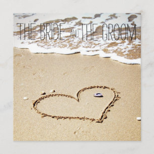 Herz am Strand Hochzeitseinladung Einladung