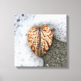 Herz am Strand Leinwanddruck