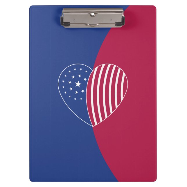 Herz Amerikas (Kurve) Klemmbrett (Vorderseite)