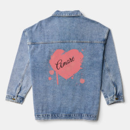 Herz "Amore" Grunge Denim Jacket Jeansjacke