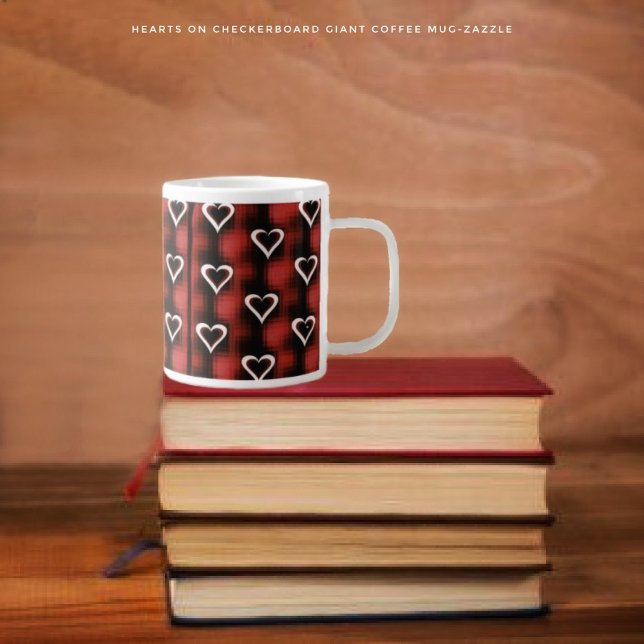 Herz an der Tafel Jumbo-Tasse (Von Creator hochgeladen)