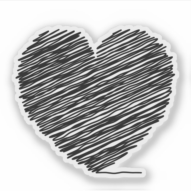 Herz an einem String Aufkleber (Vorderseite)