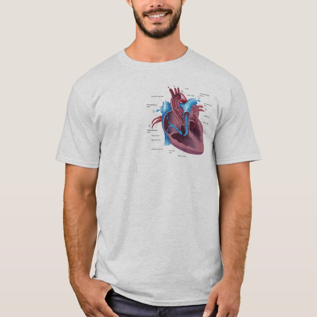 Herz-Anatomie-lustiges Shirt (Vorderseite)