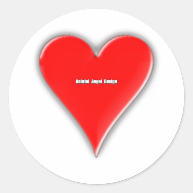 Herz-Anzug Runder Aufkleber (Vorderseite)