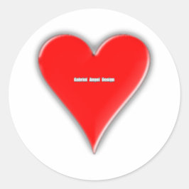 Herz-Anzug Runder Aufkleber