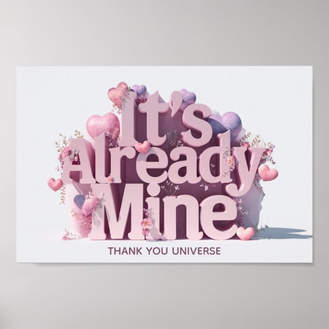 *~* Herz AP85 Manifestation Law of Attraction Poster (Vorne)