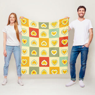 Herz Äpfel Fleecedecke