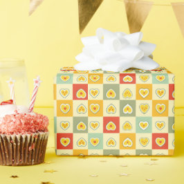 Herz Äpfel Geschenkpapier