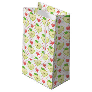 Herz-Äpfel mit rosa Tupfen und Herzen Kleine Geschenktüte