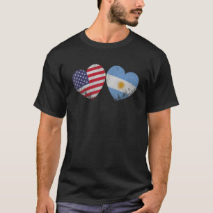 Herz Argentinische Fahne Patriotische Familie Ihr T-Shirt