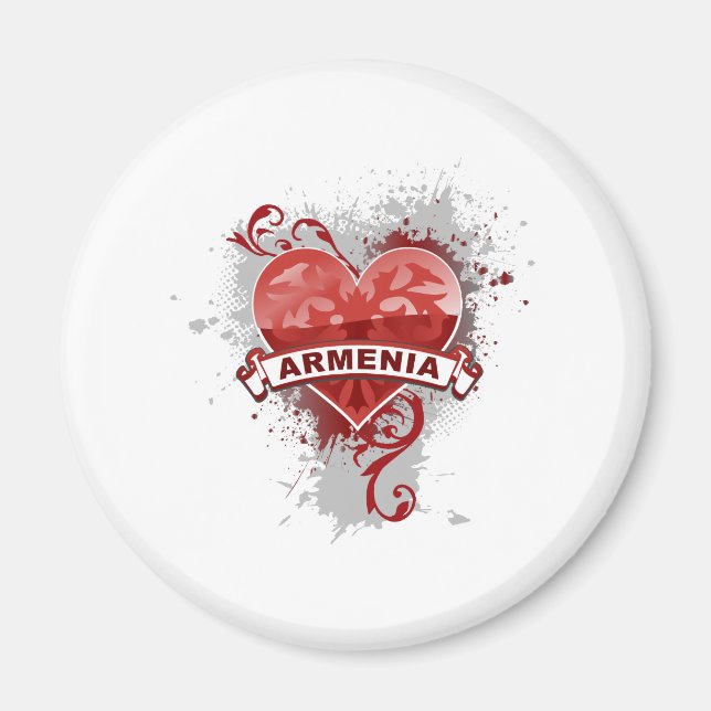 Herz Armenien Magnet (Vorne)