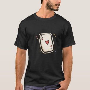 Herz-Ass Minimale Spielkarten-Kunst T-Shirt