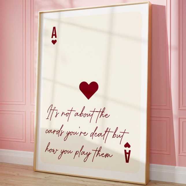 Herz-Ass-Motivationsposter Poster (Von Creator hochgeladen)
