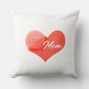 Herz auf dem "Liebe Mama" steht Kissen