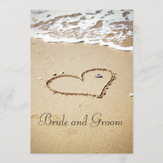 Herz auf dem Ufer Einladung