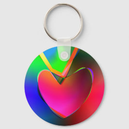 Herz auf einer Zeichenfolge Schlüsselanhänger