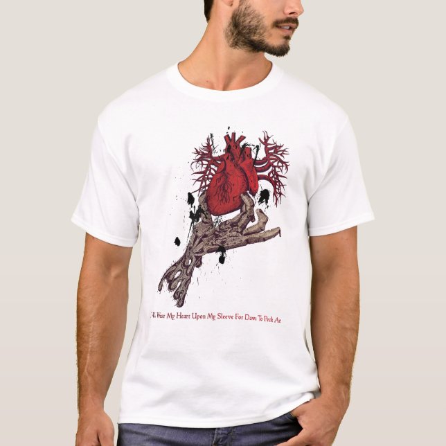 Herz auf Hülse T-Shirt (Vorderseite)