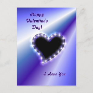 Herz auf lila Regenbogen Feiertagspostkarte