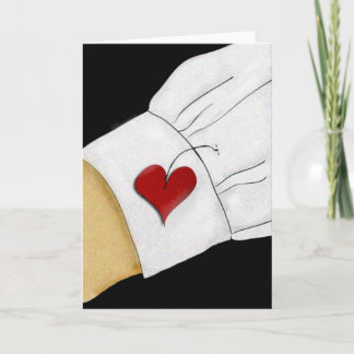 Herz auf meinem Ärmel Feiertagskarte
