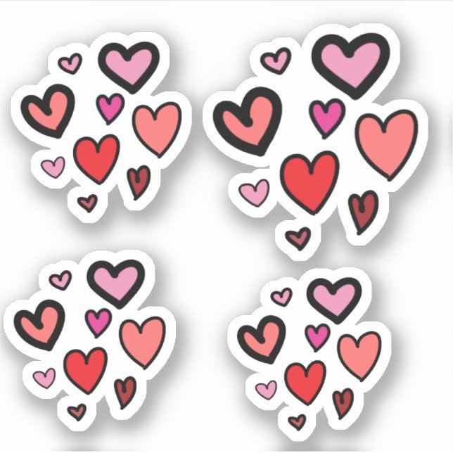 Herz Aufkleber (Vorderseite)