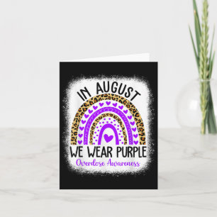Herz August Wir tragen Purple Überdosis Awareness Karte