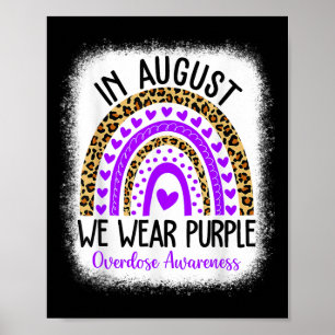 Herz August Wir tragen Purple Überdosis Awareness  Poster