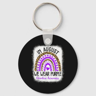 Herz August Wir tragen Purple Überdosis Awareness Schlüsselanhänger