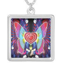 Herz aus Glys Silber plattierte Kette