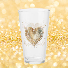 Herz aus Gold Elegant Glas