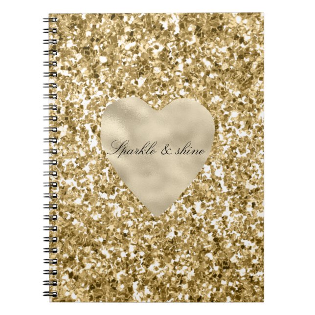 Herz aus Gold Glitter Personalized             Notizblock (Vorderseite)