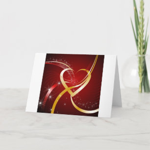 Herz aus Gold Herzen Liebes Schicksal Karte