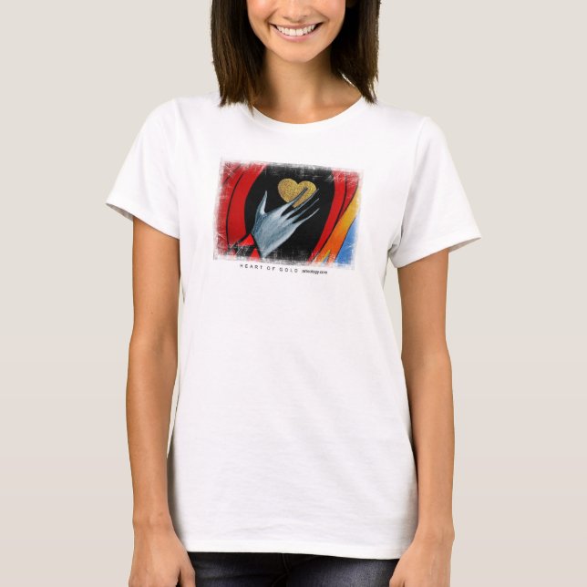 Herz aus Gold T-Shirt (Vorderseite)