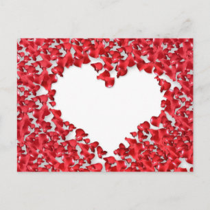 Herz aus Rose Petals Postkarte