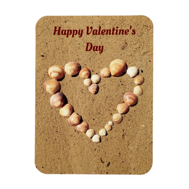 Herz aus Seashells Magnet (Vertikal)