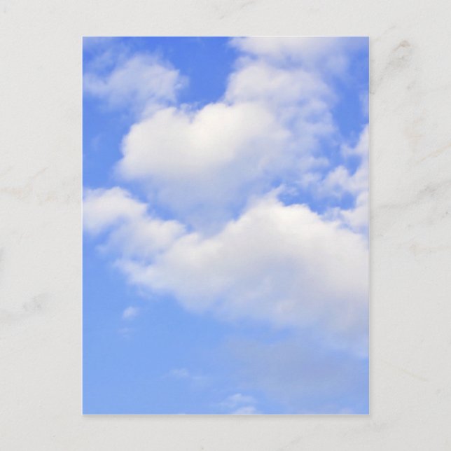 Herz aus Wolken Postkarte (Vorderseite)