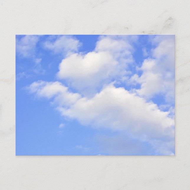 Herz aus Wolken Postkarte (Vorderseite)
