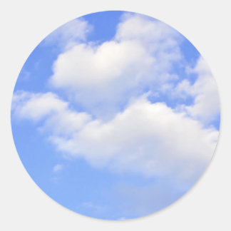 Herz aus Wolken Runder Aufkleber
