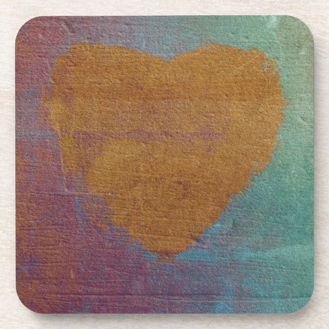Herz-Ausdruck-Kunst-Untersetzer-Set Getränkeuntersetzer (Vorderseite)