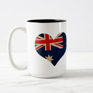 Herz Australiens Zweifarbige Tasse